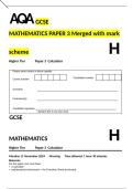 AQA GCSE FULL MATHS 2025 PAPER PACK MERGED WTH MARKING SCHEMES &lpar; INCLUDES PP 1F&comma; PP1H&comma; PP2F&comma;PP2H &rpar;