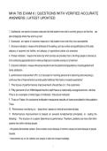 MHA 705 EXAM 6 QUESTIONS WITH VERIFIED ACCURATE ANSWERS LATEST UPDATED