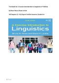 Test Bank for A Concise Introduction to Linguistics 6th Edition  by Bruce Rowe&comma; Diane Levine  &vert;All Chapters &lpar;1-14&rpar; &vert;Expert Verified Answers &vert;Graded A&plus;