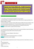 Pearson Vue Texas State Life &plus; Health Insurance   Exam  Practice Questions with Verified Answers  100&percnt; Guarantee passing score of 90&percnt; or higher