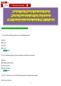 Pearson Vue Property Insurance Exam   Practice Questions with Veriḟied Answers  100&percnt; Guarantee passing score oḟ 90&percnt; or higher