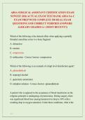 ABSA SURGICAL ASSISTANT CERTIFICATION EXAM  NEWEST 2026 ACTUAL EXAM TEST BANK&vert; ABSA SA-C  EXAM PREP WITH COMPLETE 550 REAL EXAM  QUESTIONS AND CORRECT VERIFIED ANSWERS&sol;  ALREADY GRADED A&plus; &lpar;MOST RECENT&excl;&excl;&rpar; 