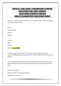 CRITICAL CARE EXAM 1-RESPIRATORY&vert;VERIFIED QUESTIONS AND 100&percnt; CORRECT SOLUTIONS&vert;UPDATED VERSION 2026&excl;&excl;&excl;&vert;GUARANTEED PASS&vert;EXAM READY