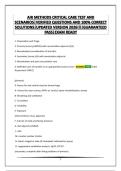 AIR METHODS CRITICAL CARE TEST AND SCENARIOS&vert;VERIFIED QUESTIONS AND 100&percnt; CORRECT SOLUTIONS&vert;UPDATED VERSION 2026&excl;&excl;&excl;&vert;GUARANTEED PASS&vert;EXAM READY