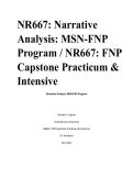 NR667&comma; narrative analysis&comma; MSN-FNP&comma; Chamberlain University&comma; FNP capstone&comma; nursing capstone paper&comma; nurse practitioner program&comma; AACN essentials&comma; NONPF competencies&comma; nursing graduate school&comma; FNP practicum&comma; nursing education&comma; scholarly reflection&comma; nursing por