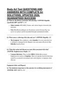 Body Art Test QUESTIONS AND ANSWERS WITH COMPLETE A&plus; SOLUTIONS&comma; UPDATED 2026&comma; GUARANTEED SUCCESS