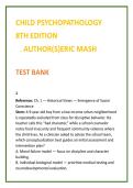 Child Psychopathology Test Bank &vert; Eric Mash 8th Edition &vert; DSM-5-TR Child Disorders MCQs &vert; Abnormal Child Psychology Exam Prep