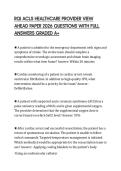 RQI ACLS HEALTHCARE PROVIDER VIEW AHEAD PAPER 2026 QUESTIONS WITH FULL ANSWERS GRADED A&plus;