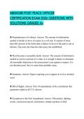 MISSOURI POST PEACE OFFICER CERTIFICATION EXAM 2026 QUESTIONS WITH SOLUTIONS GRADED A&plus;