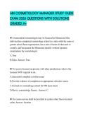 MN COSMETOLOGY MANAGER STUDY GUIDE EXAM 2026 QUESTIONS WITH SOLUTIONS GRADED A&plus;