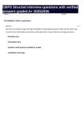 CBPO Structed interview questions with verified answers graded A&plus; 2025&sol;2026