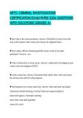 MPTC CRIMINAL INVESTIGATIONS CERTIFICATION EXAM PAPER 2026 QUESTIONS WITH SOLUTIONS GRADED A&plus;