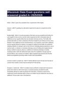  Wisconsin State Exam questions well answered graded A&plus; 2025&sol;2026
