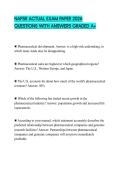 NAPSR ACTUAL EXAM PAPER 2026 QUESTIONS WITH ANSWERS GRADED A&plus;