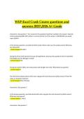 WSP Excel Crash Course &ndash; 2025&sol;2026 A&plus; GradeWSP &ndash; Excel Crash Course  &ndash; Practice Questions and Verified Answers