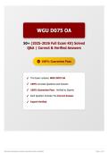 WGU D075 OA 50&plus; &lpar;2025-2026 Full Exam Kit&rpar; Solved Q&A   Correct & Verified Answers