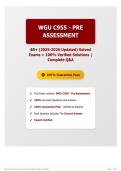 WGU C955 - Pre Assessment 65&plus; &lpar;2025-2026 Updated&rpar; Solved Exams &plus; 100&percnt; Verified Solutions   Complete Q&A