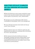 NASM FITNESS SPECIALIST EXAMINATION TEST 2026 QUESTIONS WITH SOLUTIONS GRADED A&plus;