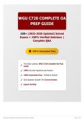 WGU C720 Complete OA Prep Guide 150&plus; &lpar;2025-2026 Updated&rpar; Solved Exams &plus; 100&percnt; Verified Solutions   Complete Q&A