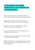 NC LIFE INSURANCE PRELICENSING EXAMINATION TEST 2026 QUESTIONS WITH SOLUTIONS GRADED A&plus;