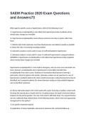 SAEM Practice 2020 Exam Questions and Answers