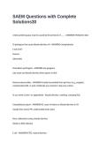 SAEM Questions with Complete Solutions