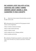 RSC MCB2010 LATEST 2026 WITH ACTUAL QUESTIONS AND CORRECT VERIFIED ANSWERS ALREADY GRADED A&plus; 100&percnt; GUARANTEED TO PASS CONCEPTS