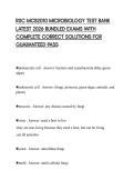 RSC MCB2010 MICROBIOLOGY TEST BANK LATEST 2026 BUNDLED EXAMS WITH COMPLETE CORRECT SOLUTIONS FOR GUARANTEED PASS