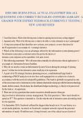 ISDS 3001 BURNS FINAL ACTUAL EXAM PREP 2026 ALL QUESTIONS AND CORRECT DETAILED ANSWERS ALREADY AGRADED WITH EXPERT FEEDBACK &vert;CURRENTLY TESTING &vert; NEW AND REVISED