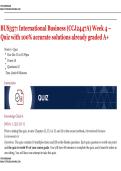 BUS357 &vert;  International Business &lpar;CCJ2447A&rpar; Week 4 &ndash; Quiz  &vert; with 100- accurate solutions