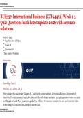 BUS357 &vert; International Business &lpar;CCJ2447A&rpar; Week 1-5 Quiz &vert; Questions bank latest update 2026