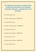 NTN FIRETEAM MATH EXAM PREP STUDY GUIDE 2026 QUESTIONS AND VERIFIED ANSWERS ALREADY A GRADED &vert;NEW AND REVISED
