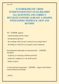 TCI&lpar;THERAPEUTIC CRISIS INTERVENTION&rpar;TEST EXAM 2026 PREP ALL QUESTIONS AND CORRECT DETAILED ANSWERS ALREADY A GRADED WITH EXPERT FEEDBACK &vert; NEW AND REVISED