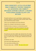 HESI COMMUNITY ACTUAL EXAM PREP 2026&lpar;2 CURRENTLY TESTING VERSIONS&rpar; ALL QUESTIONS AND CORRECT DETAILED ANSWERS ALREADY A GRADED WITH EXPERT FEEDBACK &vert;NEW AND REVISED