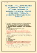 NR 575 CEA ACTUAL EXAM PREP 2026 150 QUESTIONS AND CORRECT DETAILED ANSWERS WITH RATIONALES ALREADY A GRADED WITH EXPERT FEEDBACK &vert;CURRENTLY TESTING &vert;NEW AND REVISED