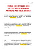 BUSML 3250 QUIZZES 2026  LATEST QUESTIONS AND  ANSWERS&vert; ACE YOUR GRADES&period; 