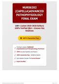 NURS6202 &lpar;Capella&rpar;Advanced Pathophysiology Final Exam 120&plus; &lpar;Latest 2025-2026 Edition&rpar; 100&percnt; Verified Q&A &plus; Answer Key Solutions