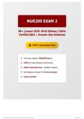 NUR209 Exam 2 70&plus; &lpar;Latest 2026&sol;2027 Edition&rpar; 100&percnt; Verified Q&A &plus; Answer Key Solutions