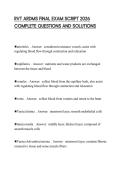 RVT ARDMS FINAL EXAM SCRIPT 2026 COMPLETE QUESTIONS AND SOLUTIONS