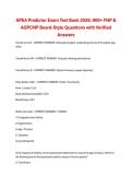 APEA Predictor Exam Test Bank 2026&colon; 900&plus; FNP & AGPCNP Board-Style Questions with Verified Answers