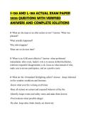 S-130 AND L-180 ACTUAL EXAM PAPER 2026 QUESTIONS WITH VERIFIED ANSWERS AND COMPLETE SOLUTIONS