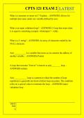 CPTS 121 EXAM 2 QUESTIONS AND ANSWERS 2026