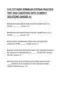 S-12 CITYWIDE SPRINKLER SYSTEMS PRACTICE TEST 2026 QUESTIONS WITH CORRECT SOLUTIONS GRADED A&plus;
