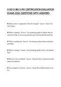 S-130 S-180 S-190 CERTIFICATION EVALUATION EXAMS 2026 QUESTIONS WITH ANSWERS
