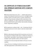 S12 CERTIFICATE OF FITNESS EXAM SCRIPT 2026 SPRINKLER QUESTIONS WITH COMPLETE SOLUTIONS