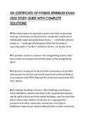S12 CERTIFICATE OF FITNESS SPRINKLER EXAM 2026 STUDY GUIDE WITH COMPLETE SOLUTIONS