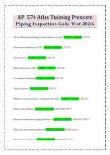 API 570 Atlas Training Pressure Piping Inspection Code Test 2026