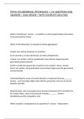 PSYCH 435 ABNORMAL PSYCHOLOGY &vert; 131 QUESTIONS AND ANSWERS &vert; 2026 UPDATE &vert; WITH COMPLETE SOLUTION
