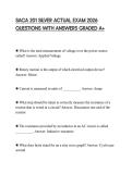 SACA 201 SILVER ACTUAL EXAM 2026 QUESTIONS WITH ANSWERS GRADED A&plus;