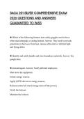 SACA 201 SILVER COMPREHENSIVE EXAM 2026 QUESTIONS AND ANSWERS GUARANTEED TO PASS